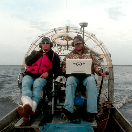 HydroTerra airboat crew in the field