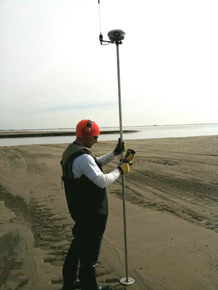 HydroTerra surveyor on the beach