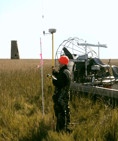 HydroTerra land surveyor in the field